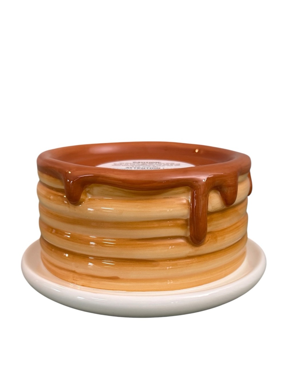 2-Pc Bath & Body Works PANCAKE STACK 3-Wick Candle Holder CARAMEL VANILLA Set - Picture 5 of 10